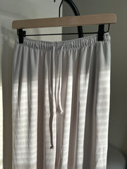 The Luxe Modal Wide Legged Cinched Waist Modal Pants | Cream