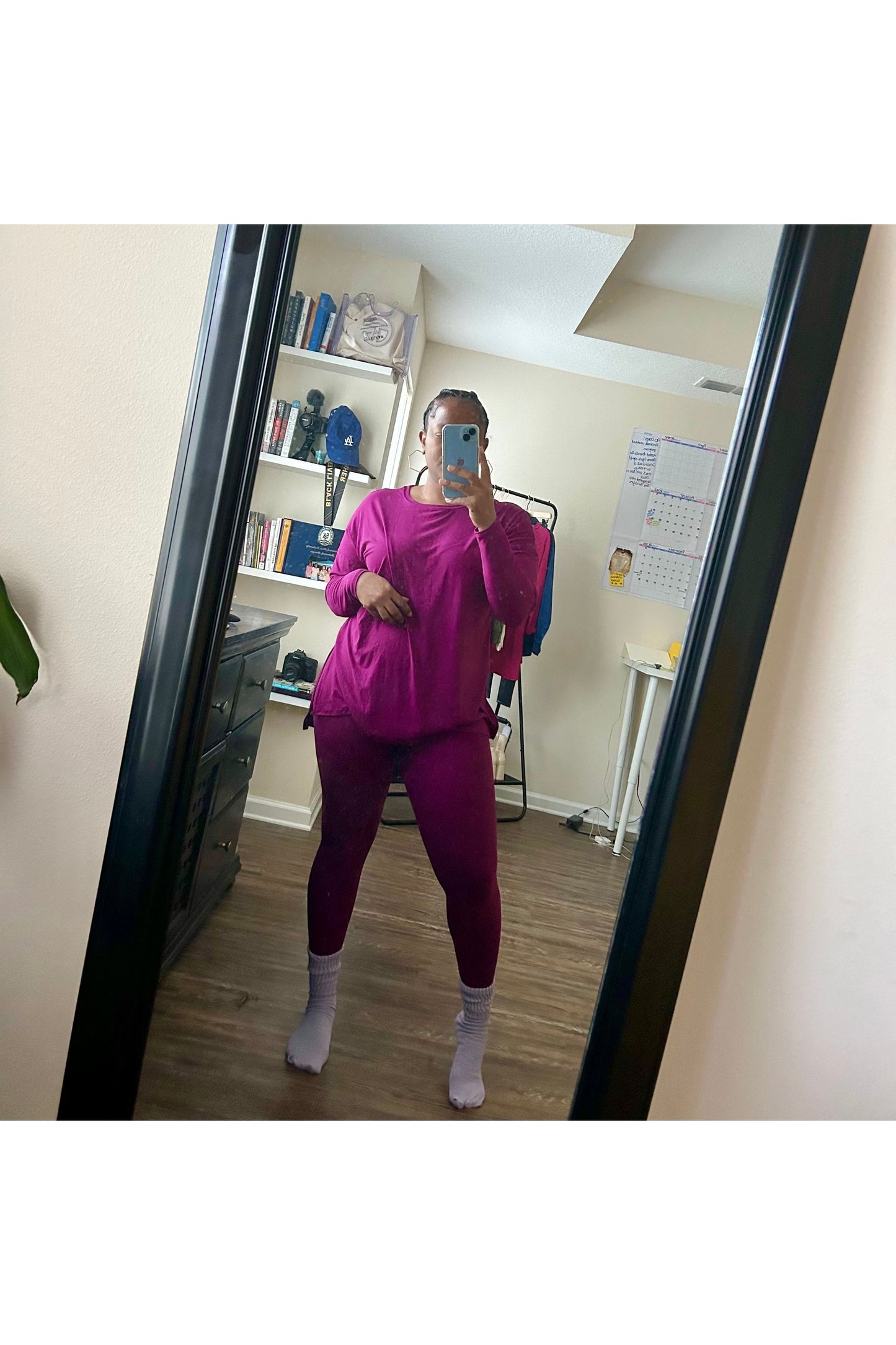 Like Butter Long Sleeve Loungewear Legging Two Piece Set | Plum