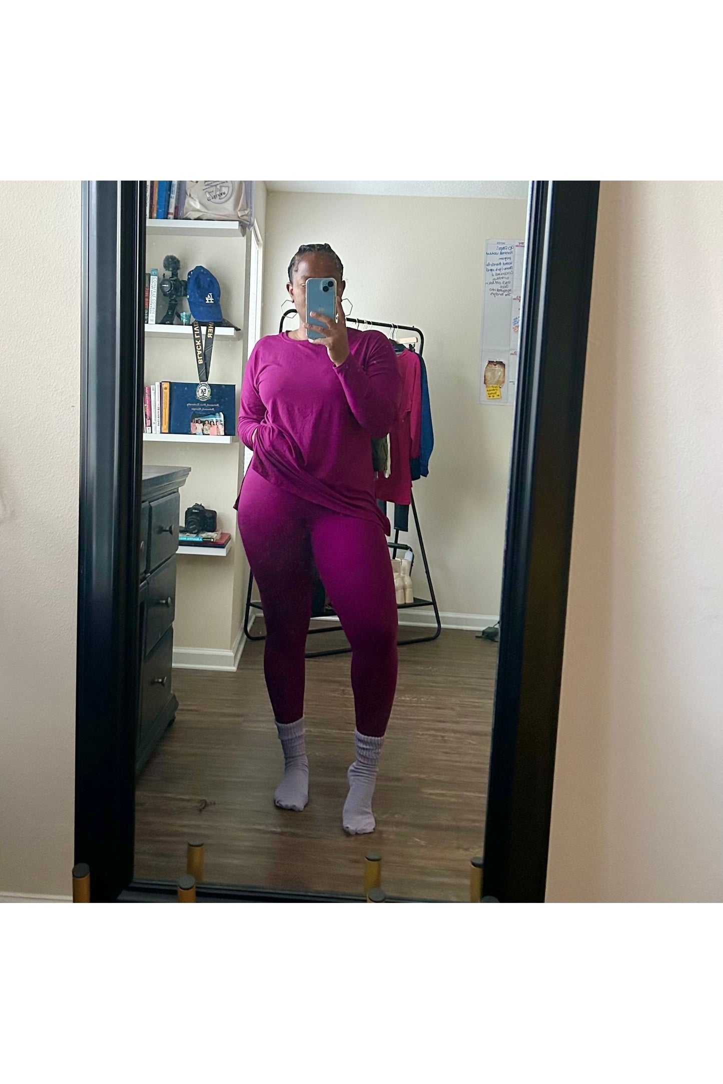 Like Butter Long Sleeve Loungewear Legging Two Piece Set | Plum