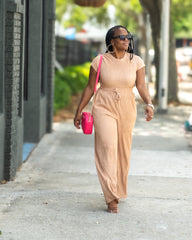 The Haute Auntie Two Piece Ribbed Set | Nude