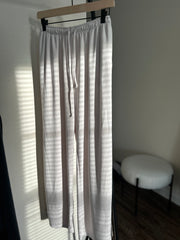 The Luxe Modal Wide Legged Cinched Waist Modal Pants | Cream