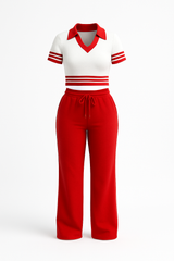 Sweats Keeping Me Chic-Red