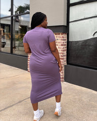 A Simple Midi T-Shirt Dress 2.0 | Purple