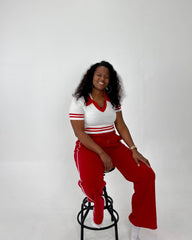 Sweats Keeping Me Chic-Red