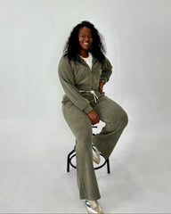 Fall Fleece Tracksuit | Dark Sage