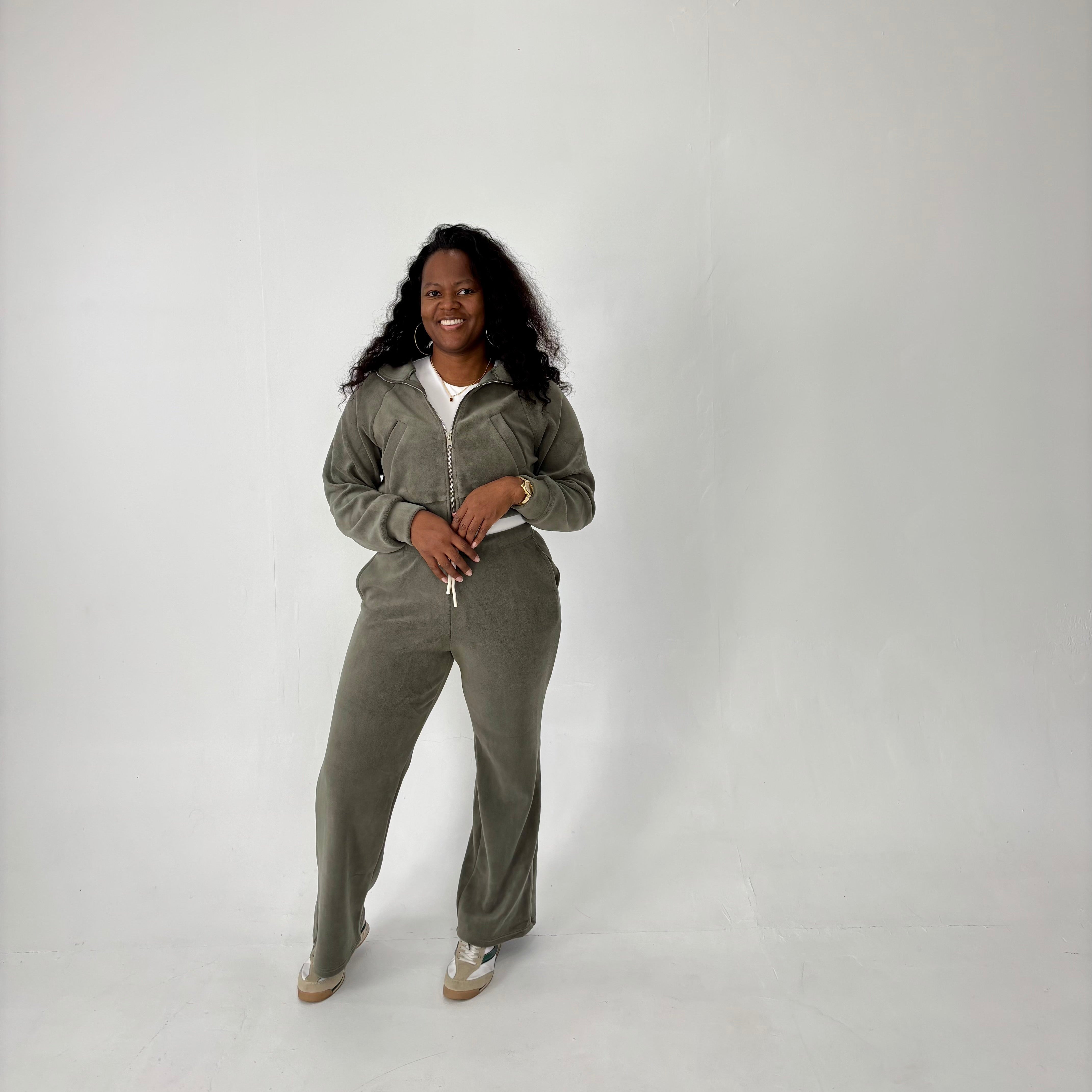 Fall Fleece Tracksuit | Dark Sage