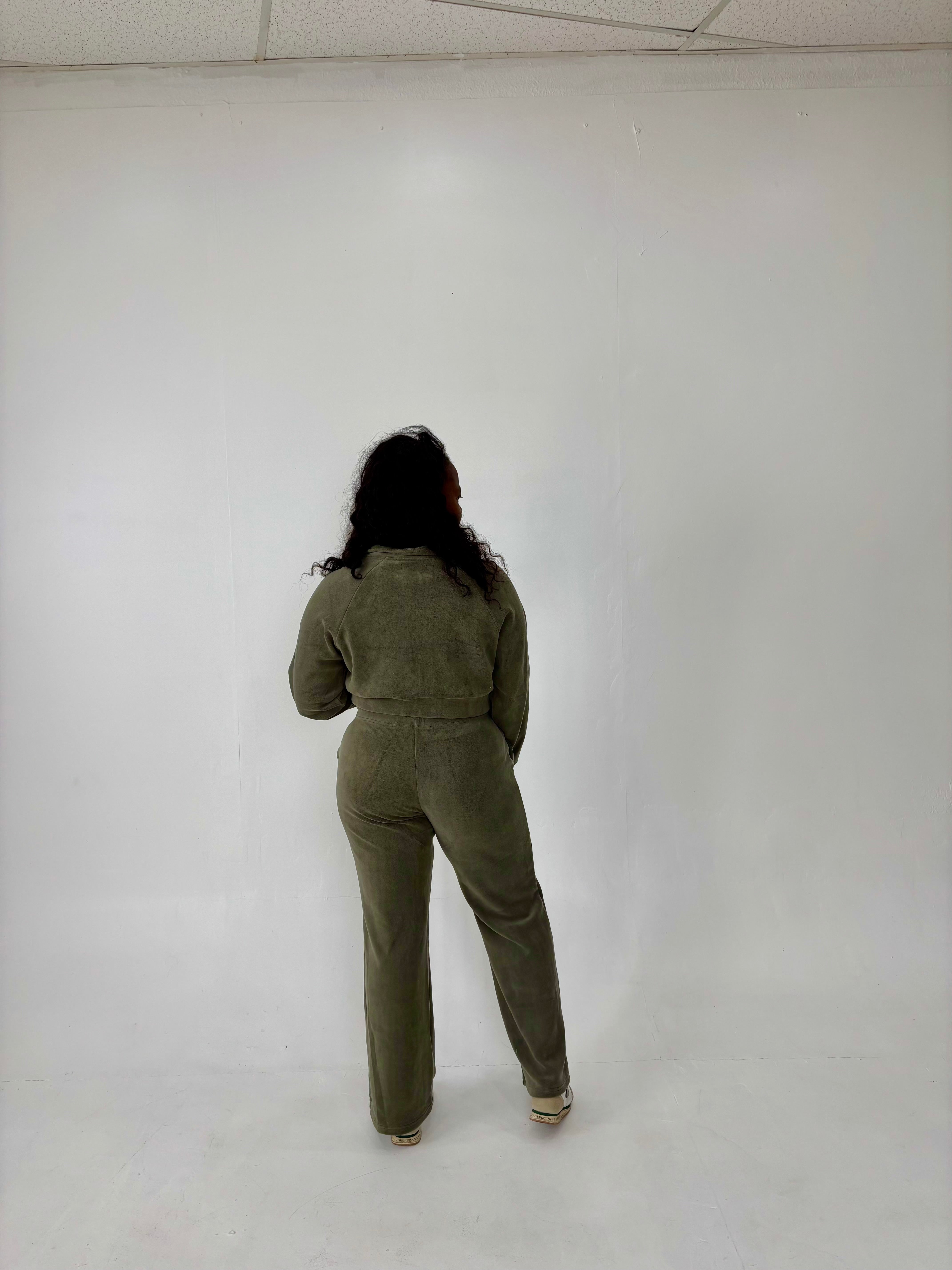 Fall Fleece Tracksuit | Dark Sage