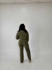 Fall Fleece Tracksuit | Dark Sage