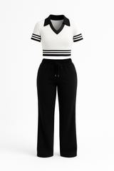 Sweats Keeping Me Chic-Black