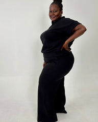 Comfy Curvy Two Piece Set | Black