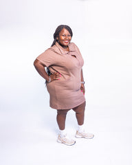 Sporty Chic Curve Dress | Smoky Brown